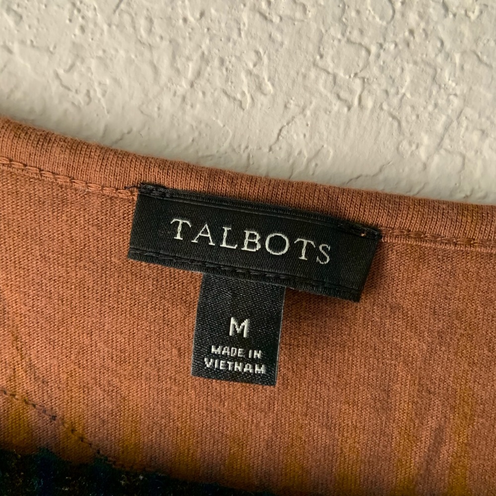 🚫 Talbots 3/4 Sleeve Top Lace-Detailed Shoulders - Picture 4 of 4